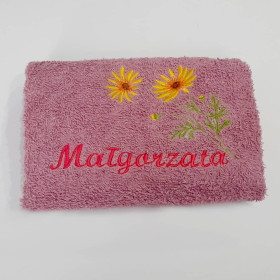 ręcznik lila na prezent z imieniem Małgorzata